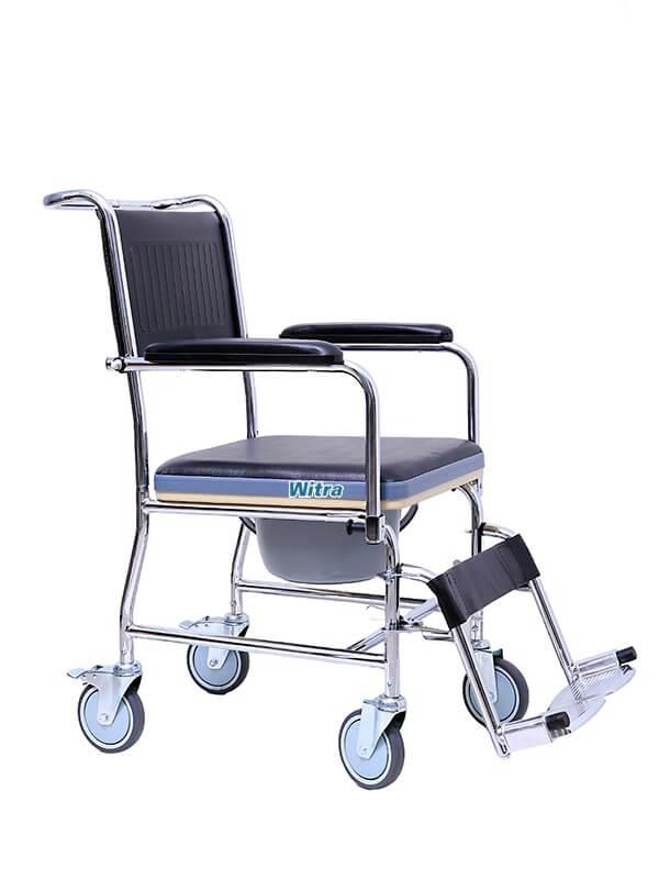 Tekerlekli Lazımlıklı Banyo Sandalyesi